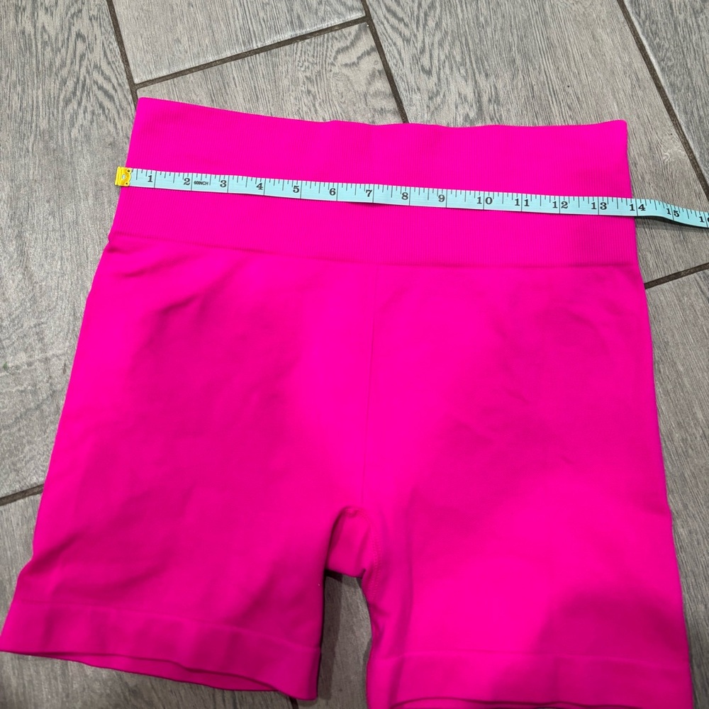 ZYIA Active Hustle hot pink compression bike shorts Size Large - Picture 4 of 7